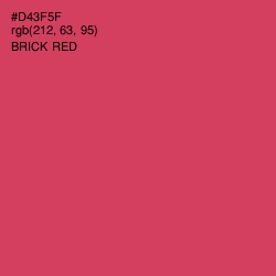 #D43F5F - Brick Red Color Image